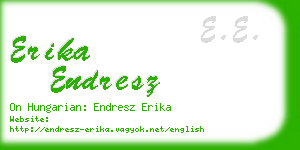 erika endresz business card